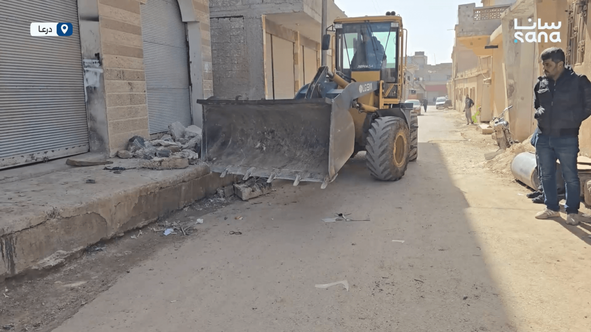 مجلس بلدة الجيزة بدرعا يطلق حملة لتحسين الخدمات وإزالة التعديات