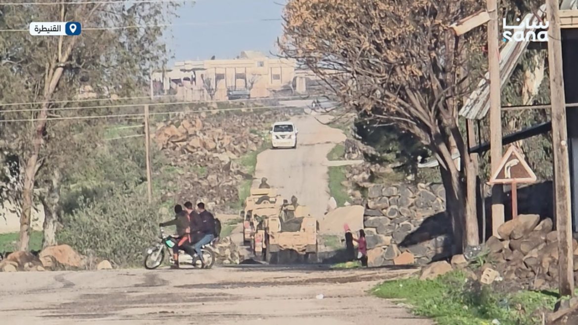 توغل آليات إسرائيلية عسكرية على قرية صيدا بالجولان بريف القنيطرة الجنوبي