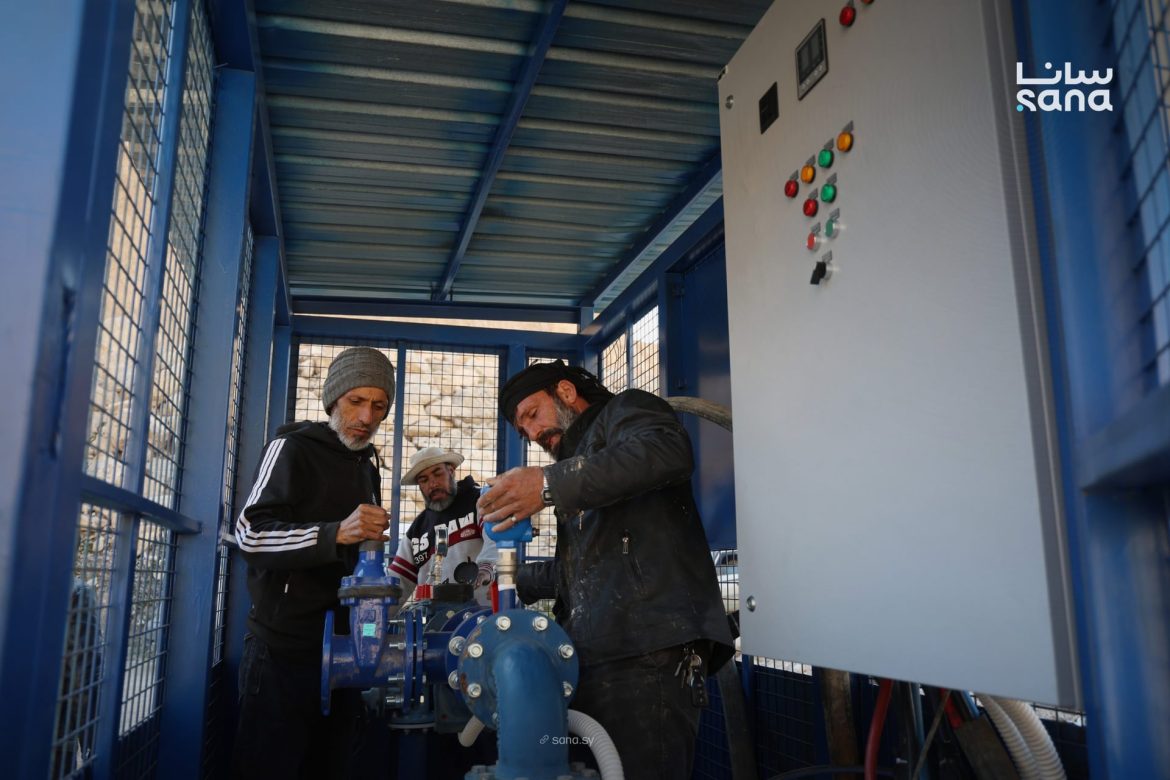 تشغيل أربع آبار مياه جديدة بدوما ريف دمشق بالتعاون مع أوكسفام