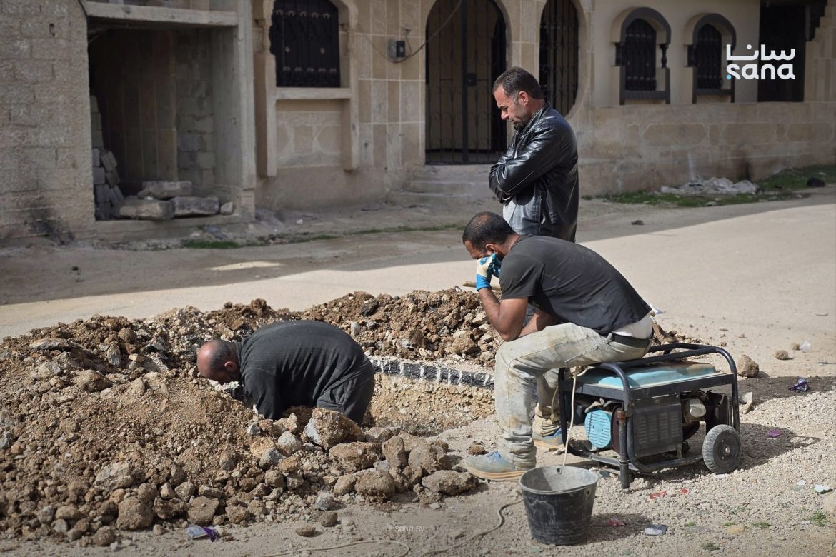 خلصوا صيانة شبكة المي بمعربة درعا.. توزيع عادل ومي أقل ضايعة