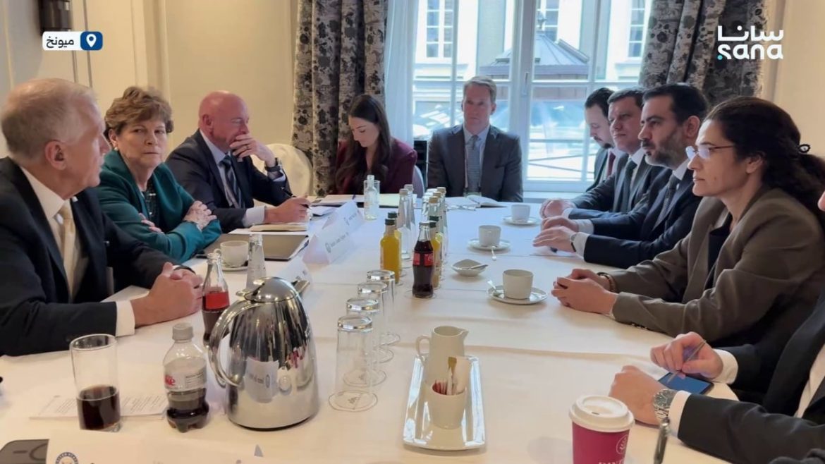 وفد سوري عم يقابل أعضاء من الكونغرس الأمريكي على جنب مؤتمر ميونخ للأمن