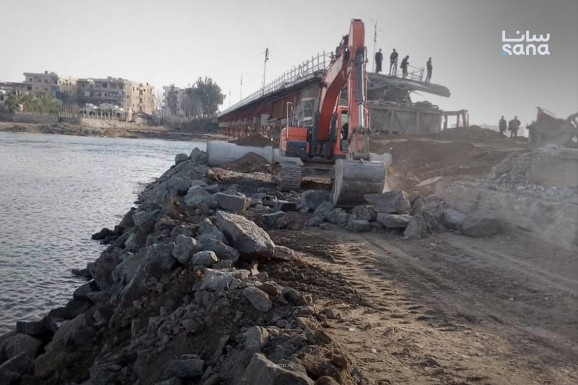 جسر الرقة القديم رجع اشتغل بعد ما خلصوا صيانة وتأهيل