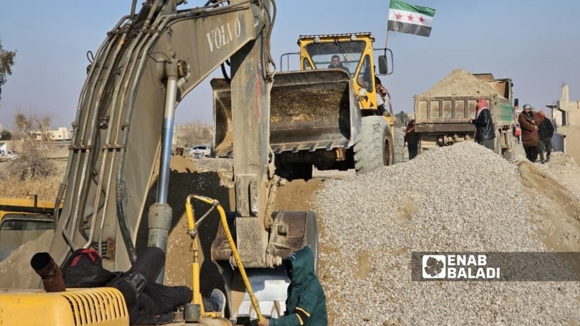 فزعات أهلية بدير الزور لترميم جسور الريف الشرقي