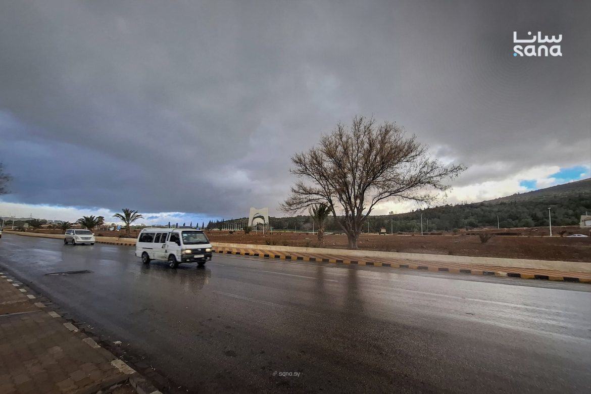 مطر غزير بـ دريكيش بطرطوس وأمطار متفاوتة بكتير محافظات سورية