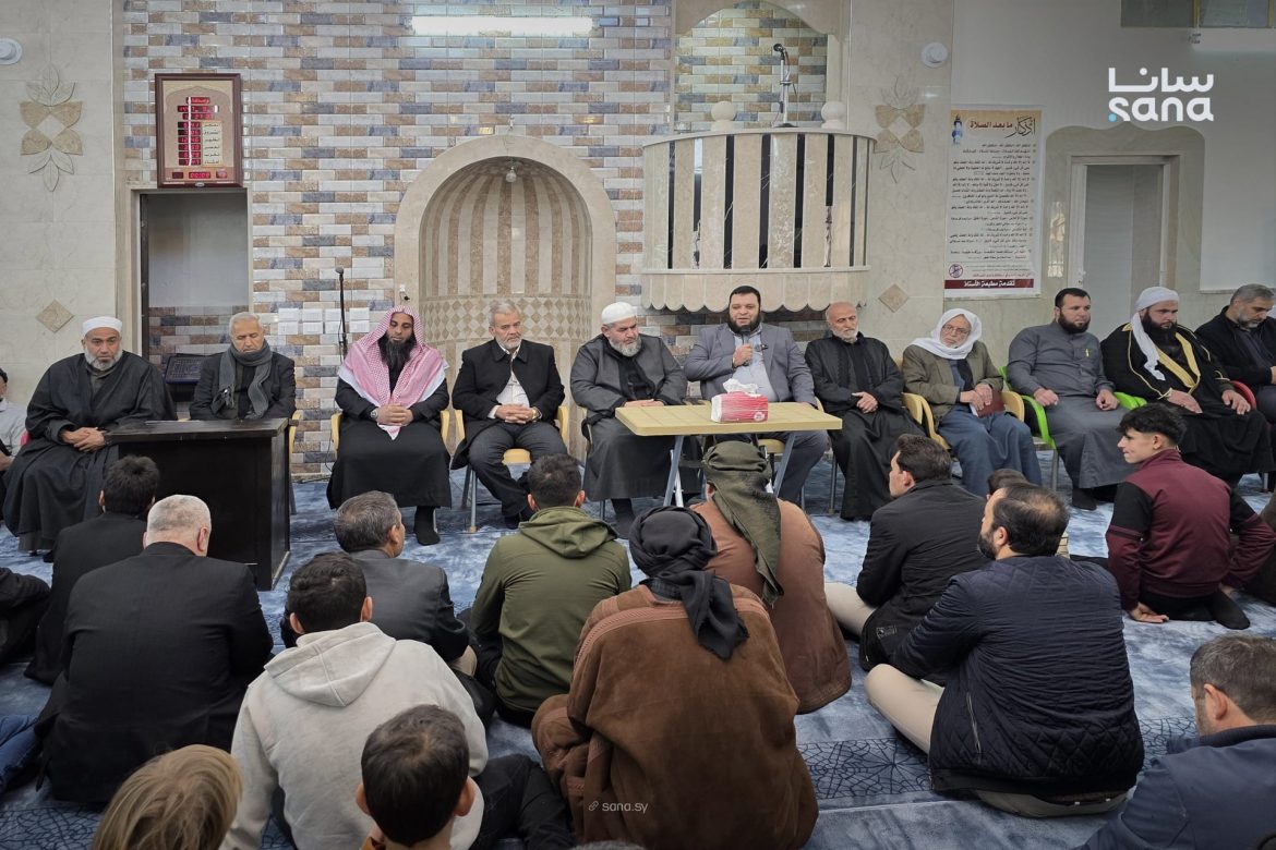 افتتاح جامع الصياد بحلفايا بريف حماة بعد ما خلصوا ترميمه