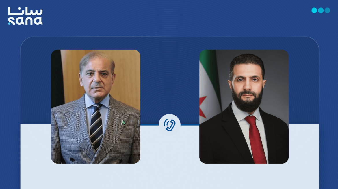 الرئيس أحمد الشرع بيتصل برئيس وزراء باكستان وبيبحثوا تطورات المنطقة والعلاقات