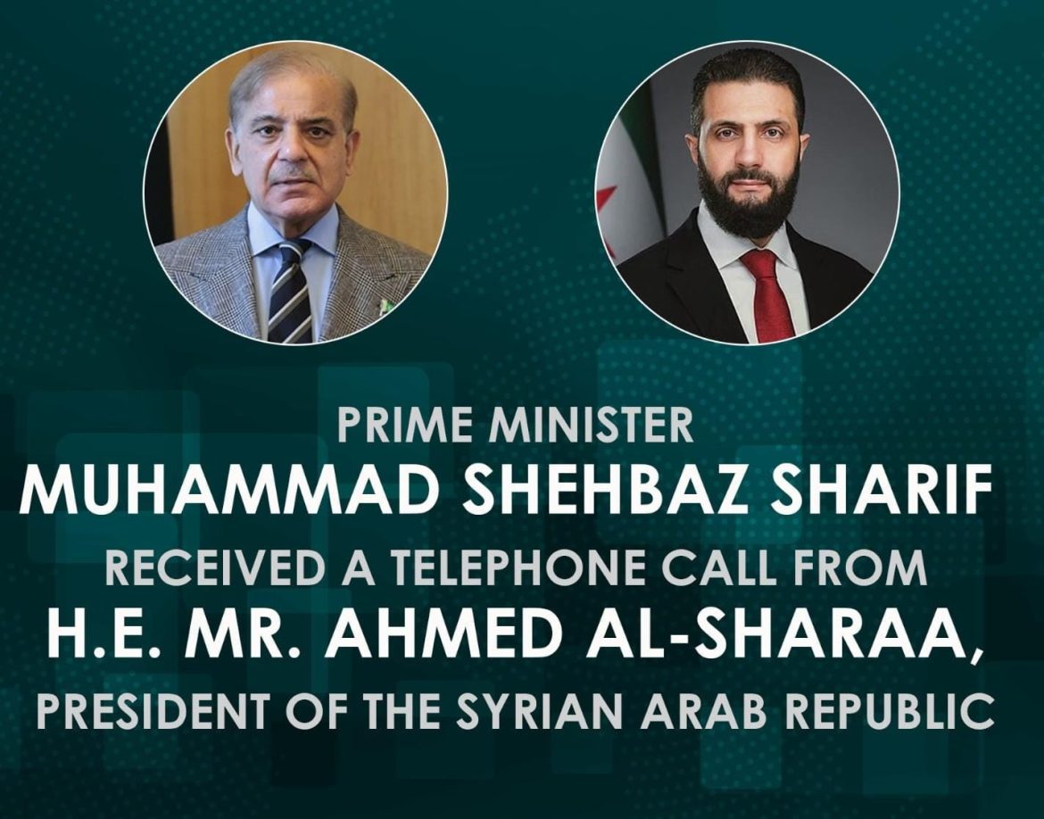 رئيس وزرا باكستان والرئيس السوري أكدوا على ضرورة تخفيف التوتر بالمنطقة