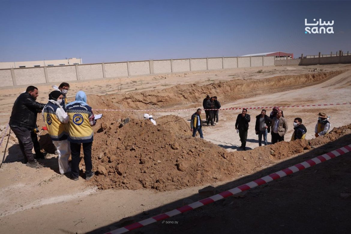 لقوا رفات 14 بني آدم بعدرا الصناعية بريف دمشق