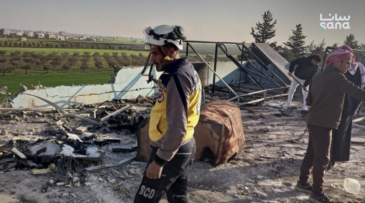 فرق الدفاع المدني بدرعا عم تستجيب لبلاغات سقوط مسيّرات بالريف