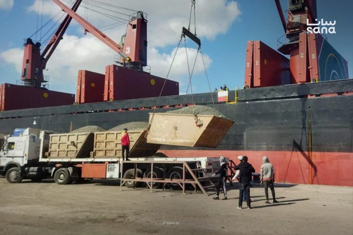 شركة عمران بسوريا استلمت كلنكر من مصر لتدعيم إنتاج الإسمنت