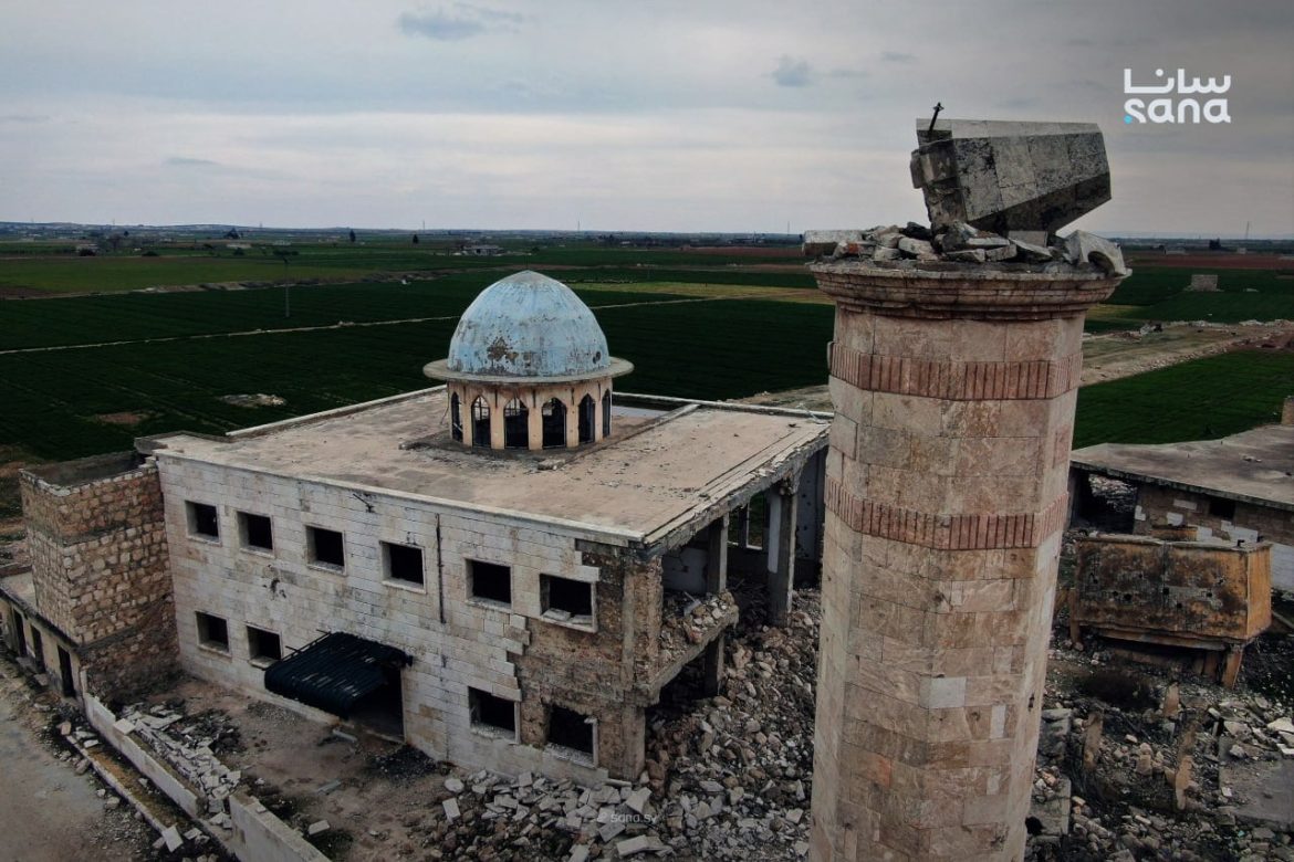 دمار كبير بقرية أبو طلطل بريف حلب الشرقي من قصف النظام السابق