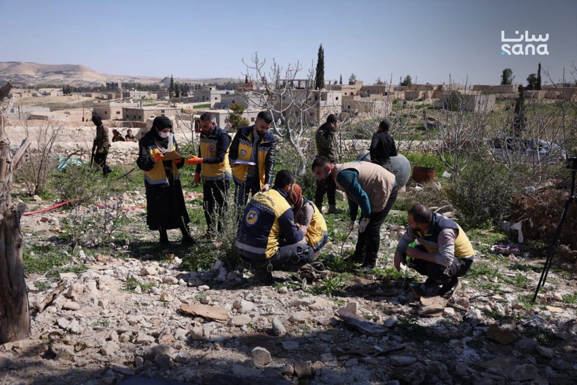 الدفاع المدني السوري لاقى رفات خمسة أشخاص بقرية القشلة بريف منبج الشرقي